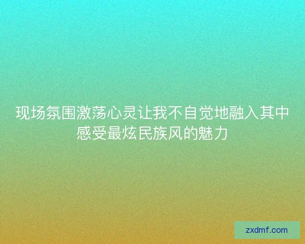 现场氛围激荡心灵让我不自觉地融入其中感受最炫民族风的魅力