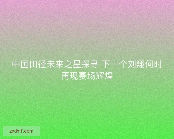 中国田径未来之星探寻 下一个刘翔何时再现赛场辉煌